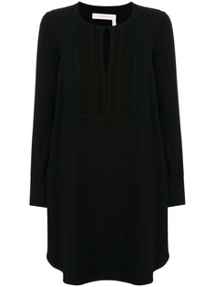 платье шифт с вязкой крючком See By Chloé
