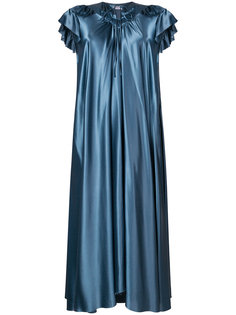 шелковое платье с рюшами Balenciaga