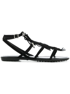 сандалии с ремешками и бахромой Tods Tod`S