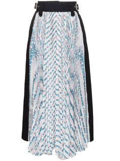 плиссированная юбка с завышенной талией  Sacai