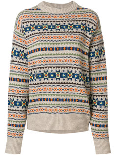 свитер с узором Fair Isle и двойной спинкой Joseph