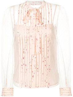 прозрачная блузка с завязкой на бант Red Valentino