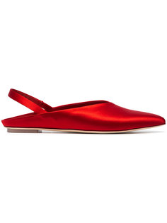 Satin 5 pointed toe flats Simone Rocha