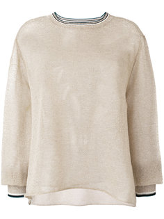 прозрачный топ с блестящей отделкой Forte Forte