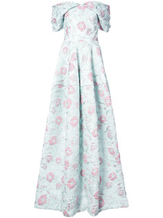 вечернее платье с цветочным узором Christian Siriano