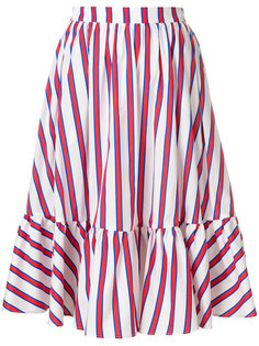 многослойная юбка в полоску  MSGM