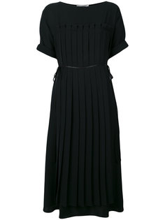расклешенное платье с ребристой фактурой Jil Sander