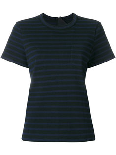 striped zipped T-shirt Sacai