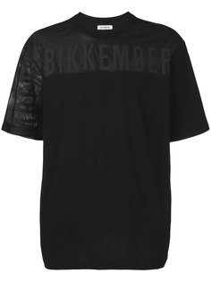 футболка с прозрачными панелями с принтом Dirk Bikkembergs