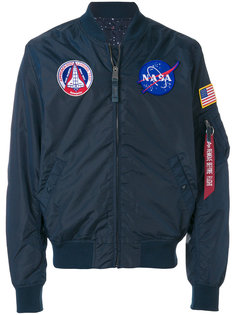 куртка-бомбер с заплатками Nasa Alpha Industries