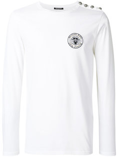 long-sleeved logo top Balmain