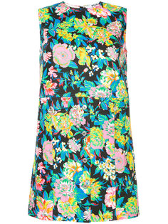 платье шифт с цветочным принтом MSGM