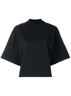 футболка с высоким воротом и отделкой  MSGM