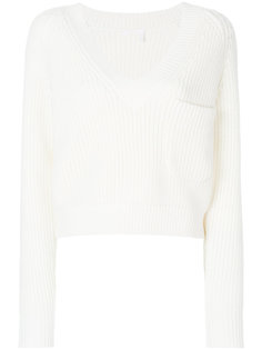 укороченный свитер в рубчик Chloé