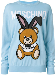 свитер с логотипом Playboy Moschino