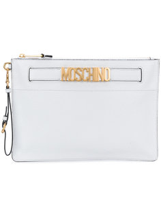 клатч с логотипом Moschino