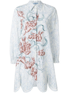 оверсайз-рубашка с цветочным принтом  Prada