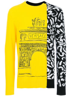 свитер с вышивкой Demi Arco-Scribble Versace
