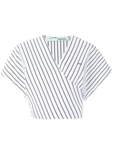 укороченная блузка в полоску  Off-White