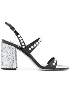 декорированные босоножки Miu Miu