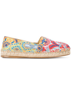 baroque print espadrilles Prada