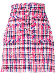 твидовая юбка в клетку  MSGM
