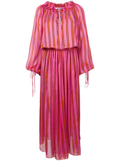 расклешенное полосатое платье  MSGM
