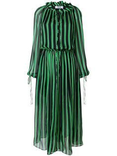 расклешенное полосатое платье  MSGM