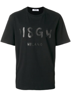 футболка с принтом логотипа MSGM