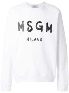 толстовка с принтом логотипа MSGM