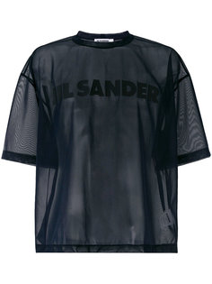 сетчатая футболка с принтом-логотипом Jil Sander