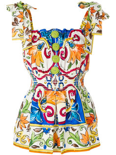 блузка с принтом Majolica Dolce &amp; Gabbana