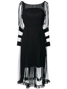 платье с панелью из тюля Red Valentino