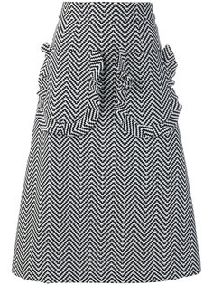 А-образная юбка с шевронным узором  House Of Holland