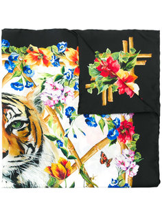 шарф с цветочным принтом Tiger Dolce &amp; Gabbana