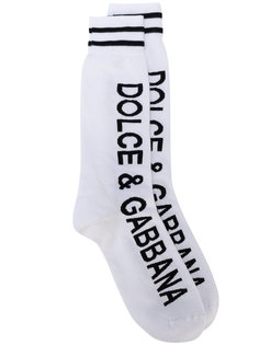 носки с принтом-логотипом Dolce &amp; Gabbana