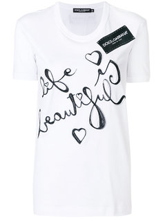 футболка с принтом Life Is Beautiful Dolce &amp; Gabbana