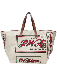 сумка-шоппер с принтом логотипа JW Anderson