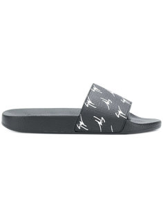 logo print slide sandals Giuseppe Zanotti Design