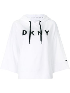 толстовка с капюшоном и логотипом  DKNY