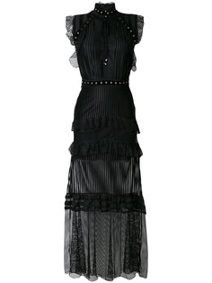 платье с рюшами и люверсами Just Cavalli