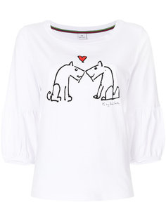 топ с принтом и рукавами клеш  Ps By Paul Smith