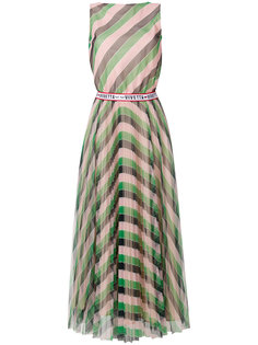 расклешенное платье с полосатым узором Vivetta