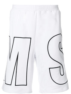 спортивные шорты с принтом-логотипом MSGM