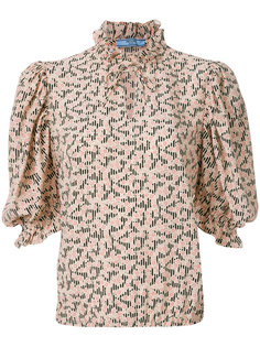 блузка с цветочным принтом  Prada