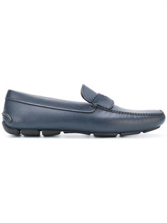 logo plaque loafers Prada