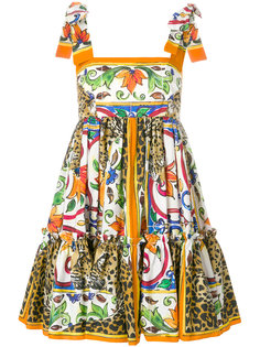 платье мини с принтом Majolica Dolce &amp; Gabbana