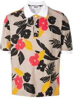 tropical print polo shirt MSGM