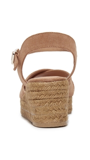 Castaner Washed Canvas Crisscross Wedge Espadrilles