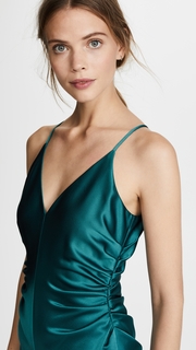 Halston Heritage Slip Gown with Side Gathers